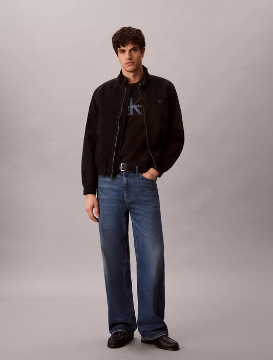 Calvin Klein Jeans Black Acid Wash Monologo Graphic Tee