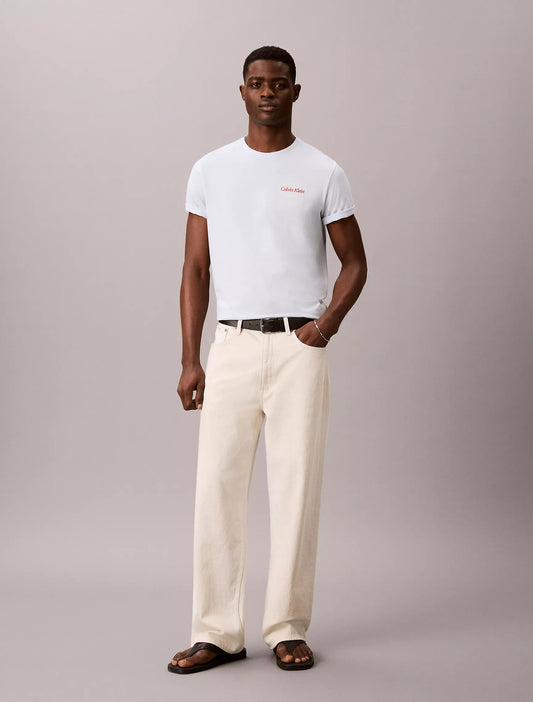 Calvin Klein Diner Graphic Logo Tee in Plein Air