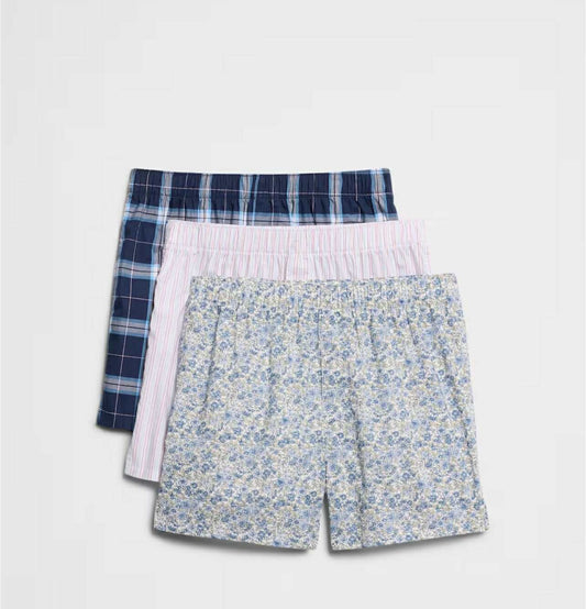 Banana Republic Cotton Boxers Patterned (3 Pack) - Blue Floral