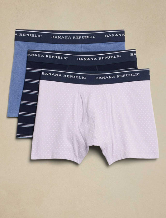 Banana Republic Organic Cotton-Blend Boxer Briefs (3 Pack) - Classic Lavender