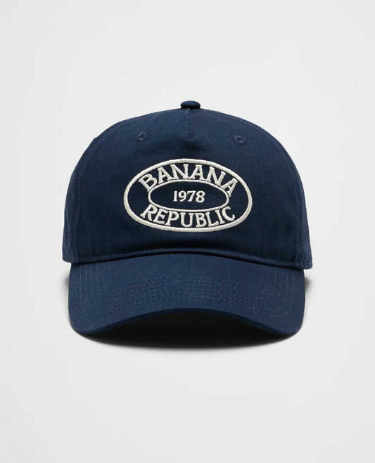 Banana Republic Tall Crown Logo Baseball Cap - Navy Captain
