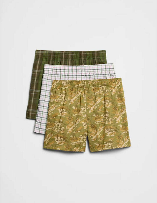 Banana Republic Cotton Boxers Patterned (3 Pack) - Camo