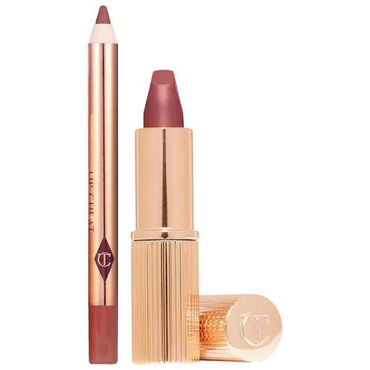 Charlotte Tilbury Mini Pillow Talk Lipstick & Liner Set (Pillow Talk - Nude Pink)