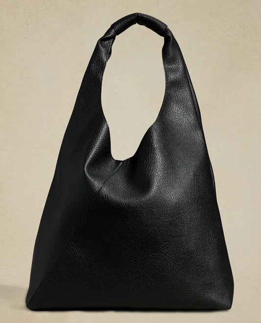 Banana Republic Vegan Leather Slouchy Tote - Black