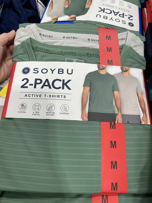 Soybu Men’s Active Tee, 2-Pack Green