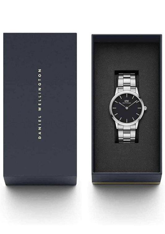Daniel Wellington Iconic Link Quartz Black Dial Unisex Watch 36mm (DW00100204)