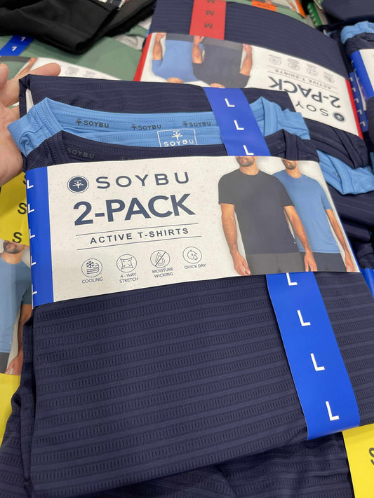 Soybu Men’s Active Tee, 2-Pack Blue
