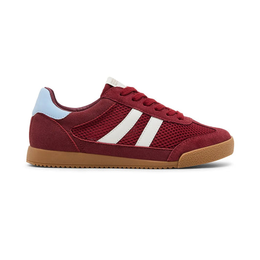 Steve Madden Women's Retro-Inspired Suede Sneaker - Burgundy