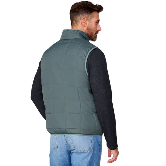 Free Country Men's Quilted Vest - Green