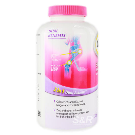 Caltrate Bone Health Advanced 600+D3 Plus Minerals Calcium 2-in-1 Dual Action (320 Tablets)