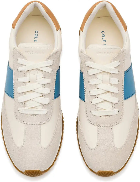 Cole Haan Women’s Grand Crosscourt Davie Runner in Powder Leather / Ancient Scroll Suede