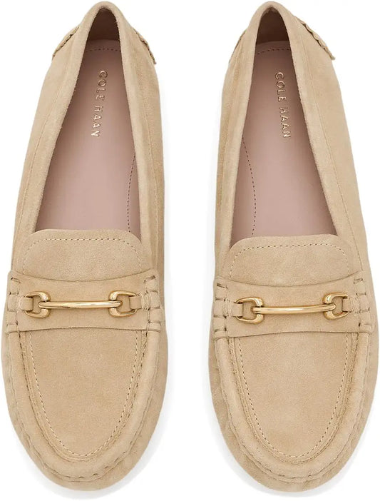 Cole Haan Emeryn Horsebit Driving Loafer in Buckwheat Suede