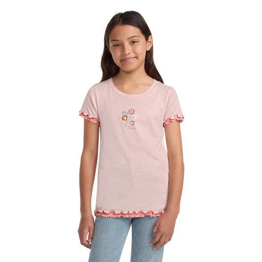 Levi's Girls Lettuce Trim Tee Shirt - Pink