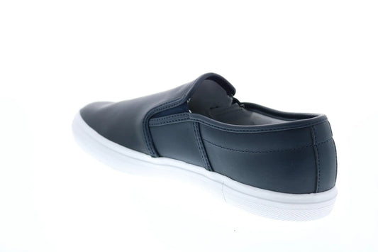 LACOSTE MEN'S TATALYA LEATHER SLIP-ON IN NAVY/WHITE