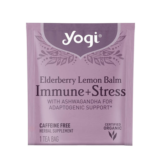 Yogi Tea Elderberry Lemon Balm Immune + Stress 4-Packs