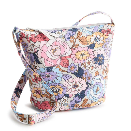 Vera Bradley Bucket Crossbody Bag in Aloha Blooms Oyster