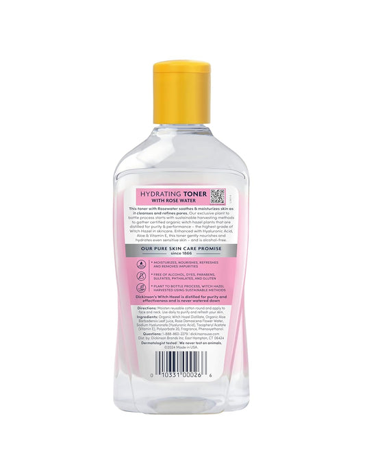 Dickinson's Enhanced Witch Hazel Hydrating Toner with Rosewater (16 Fl Oz)