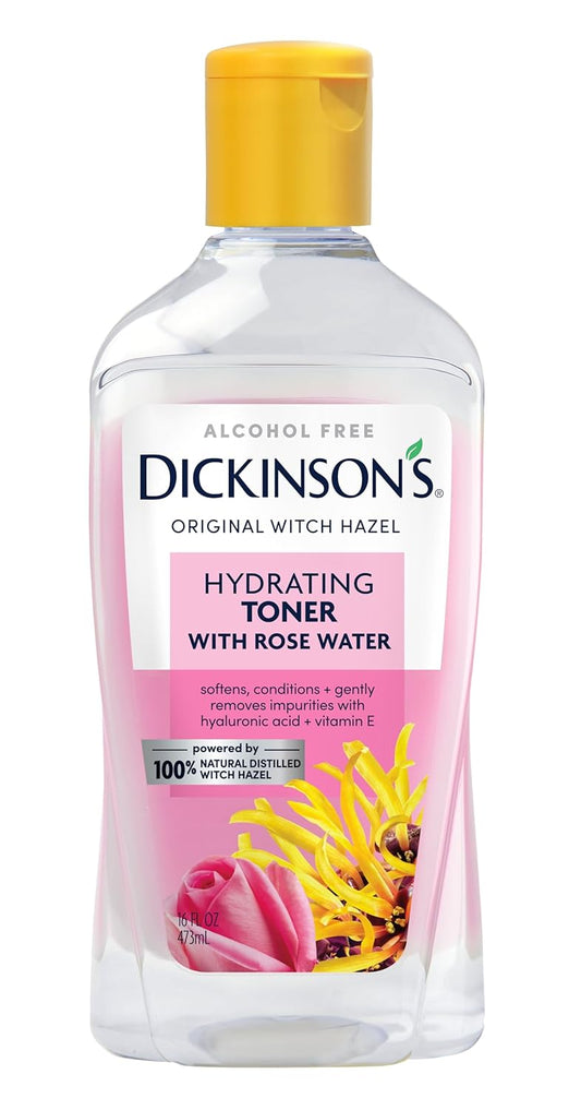 Dickinson's Enhanced Witch Hazel Hydrating Toner with Rosewater (16 Fl Oz)