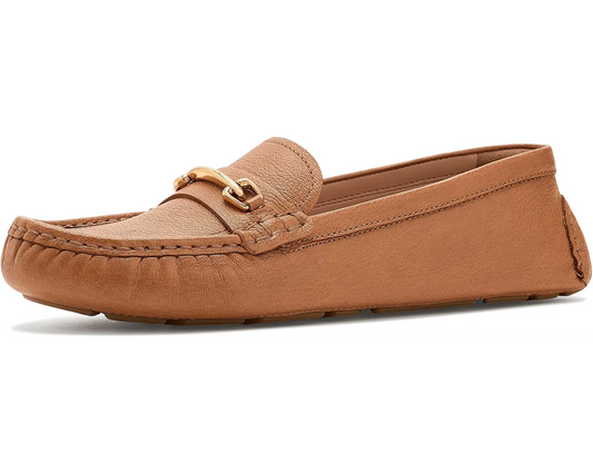 Cole Haan Emeryn Horsebit Driving Loafer in Dark Caramel Leather