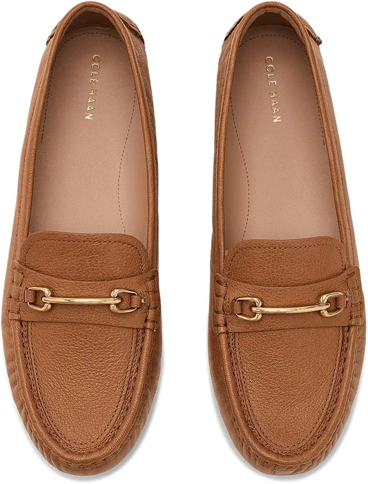 Cole Haan Emeryn Horsebit Driving Loafer in Dark Caramel Leather