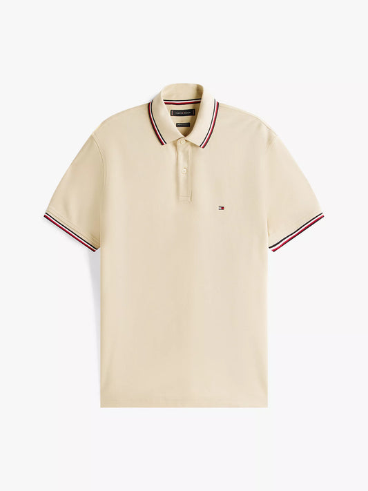 Tommy Hilfiger Regular Fit Tommy Wicking Polo in Classic Beige