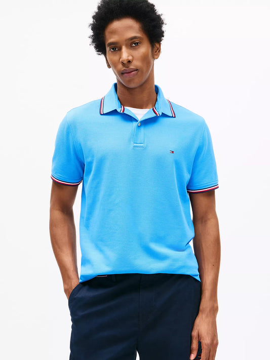 Tommy Hilfiger Regular Fit Tommy Wicking Polo in Copenhagen Blue