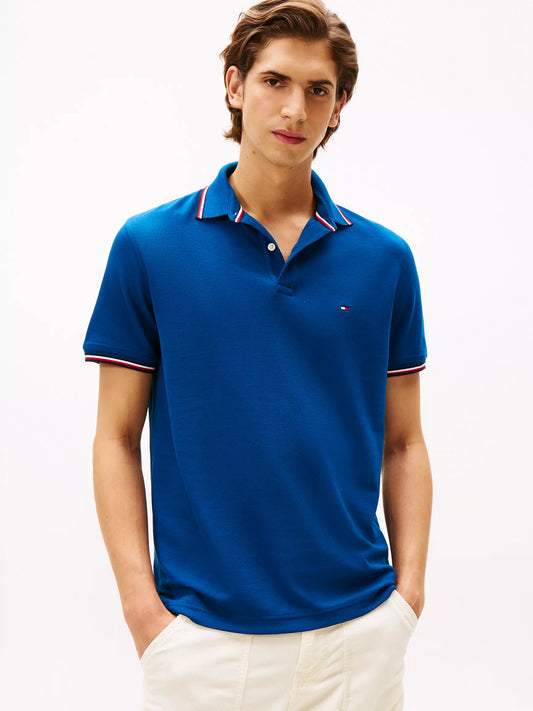 Tommy Hilfiger Regular Fit Tommy Wicking Polo in Deep Indigo