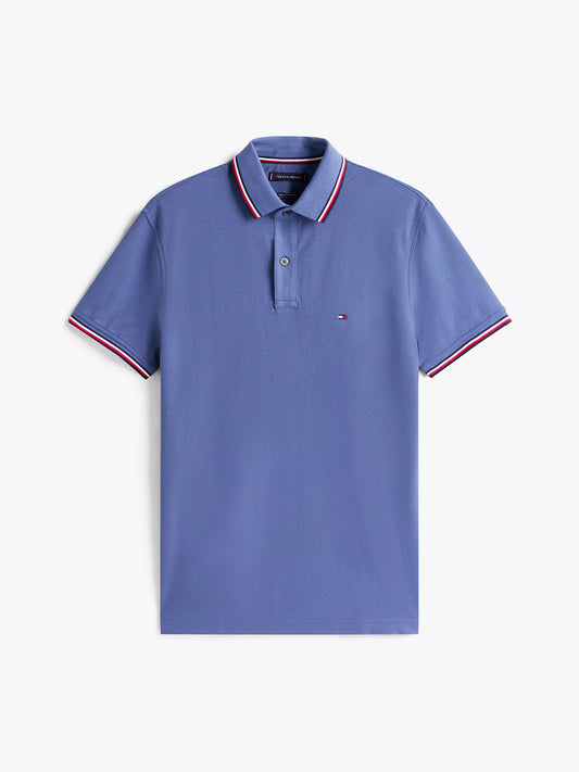 Tommy Hilfiger Regular Fit Tommy Wicking Polo in Bank Blue