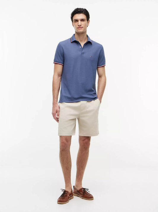 Tommy Hilfiger Regular Fit Tommy Wicking Polo in Faded Indigo