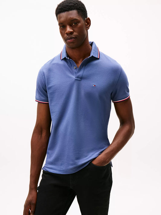 Tommy Hilfiger Regular Fit Tommy Wicking Polo in Bank Blue