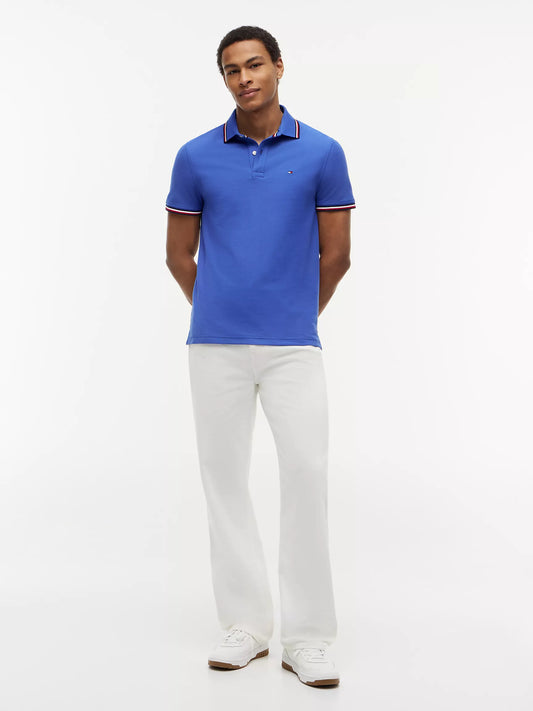 Tommy Hilfiger Regular Fit Tommy Wicking Polo in Dazzling Blue