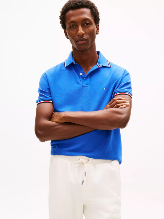 Tommy Hilfiger Regular Fit Tommy Wicking Polo in Dazzling Blue