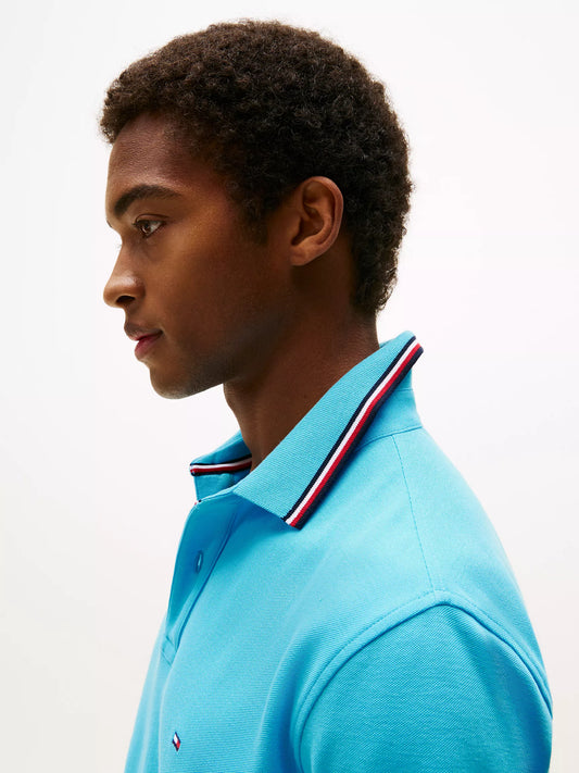Tommy Hilfiger Regular Fit Tommy Wicking Polo in Seashore Blue