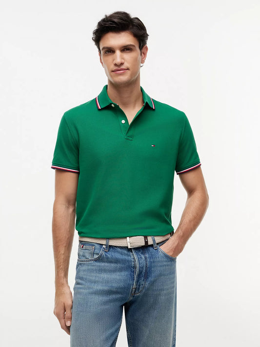 Tommy Hilfiger Regular Fit Tommy Wicking Polo in Nouveau Green