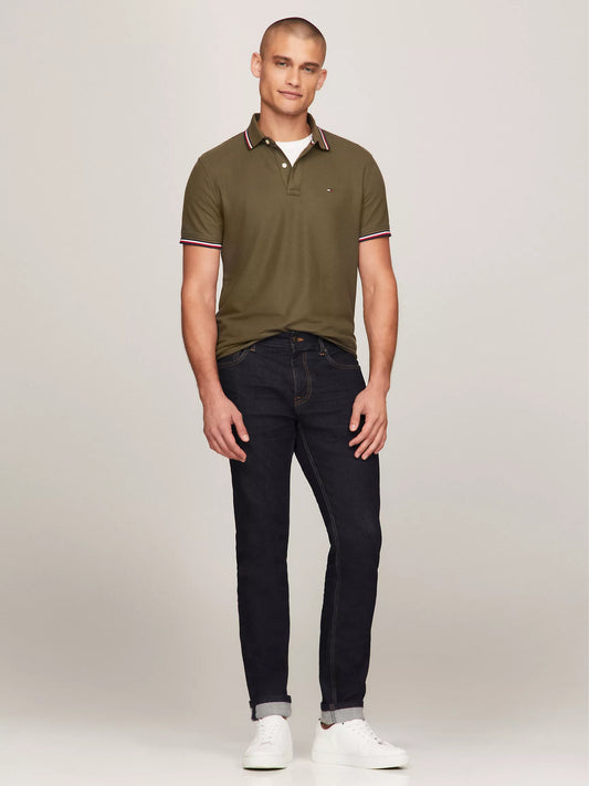 Tommy Hilfiger Regular Fit Tommy Wicking Polo in Army Green