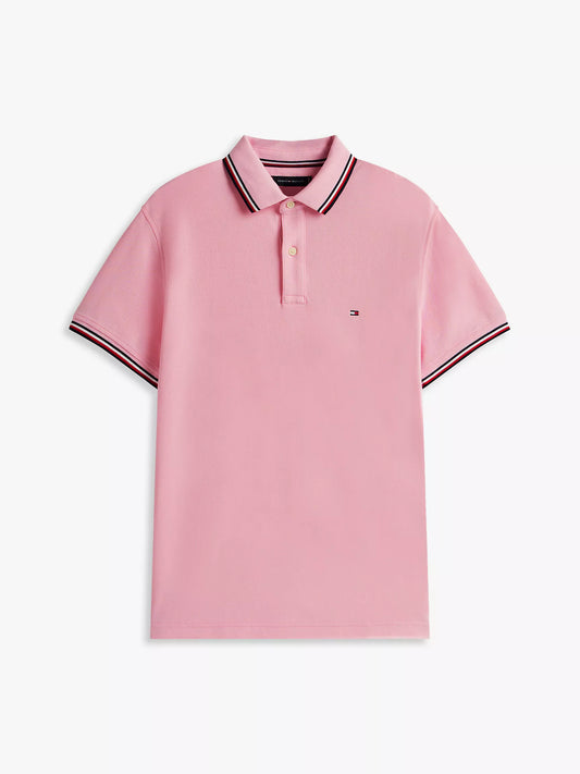 Tommy Hilfiger Regular Fit Tommy Wicking Polo in Classic Pink