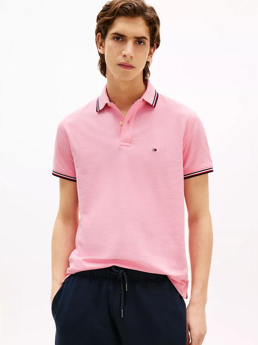 Tommy Hilfiger Regular Fit Tommy Wicking Polo in Classic Pink