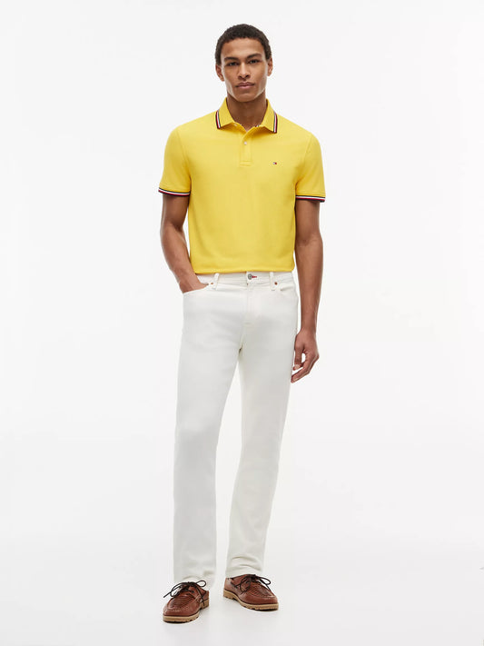 Tommy Hilfiger Regular Fit Tommy Wicking Polo in Pollen