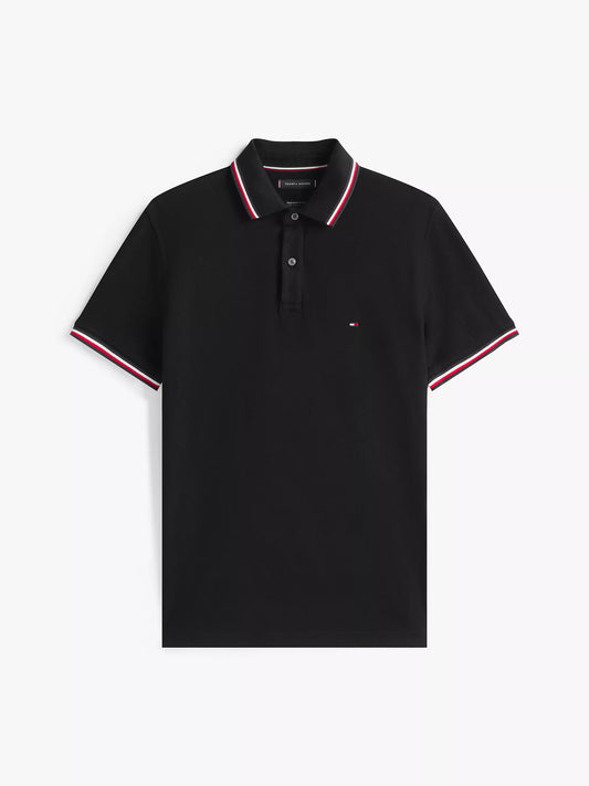 Tommy Hilfiger Regular Fit Tommy Wicking Polo in Black