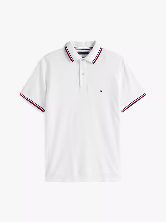 Tommy Hilfiger Regular Fit Tommy Wicking Polo in Fresh White