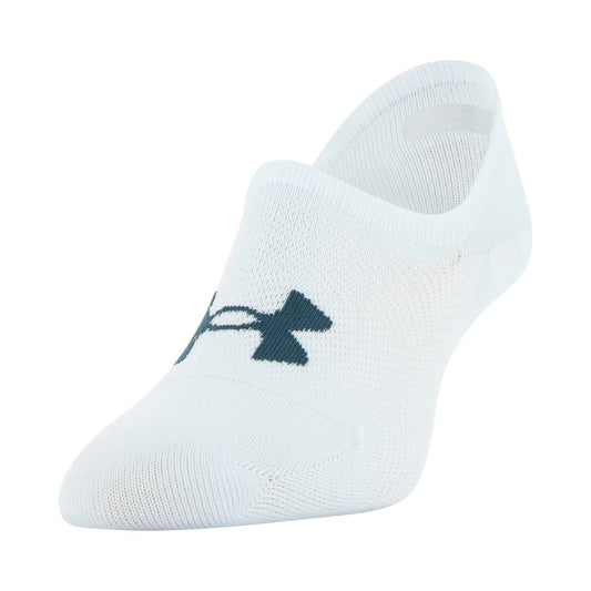 Under Armour Women's 6-Pack Essential Cotton Ultra Low Sock | Blue/Teal