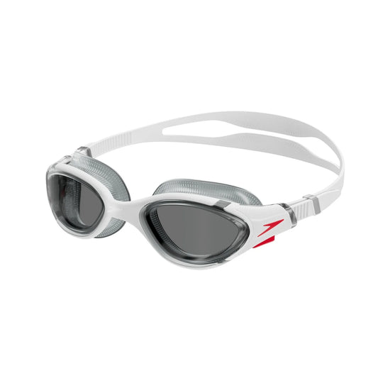 Speedo Biofuse 2.0 Goggle (White/ Red/ Light Smoke)