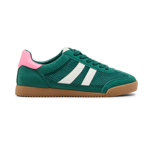 Steve Madden Women's Retro-Inspired Suede Sneaker - Green