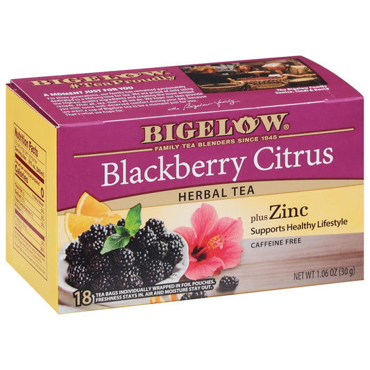 Bigelow Tea Blackberry Citrus Plus Zinc Herbal Tea (Pack of 6)