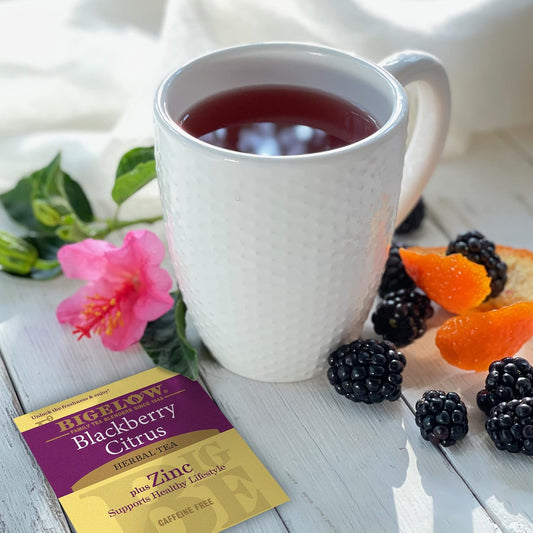Bigelow Tea Blackberry Citrus Plus Zinc Herbal Tea (Pack of 6)
