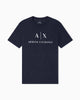 Armani Exchange Slim fit jersey T-shirt with logo - Navy Blue