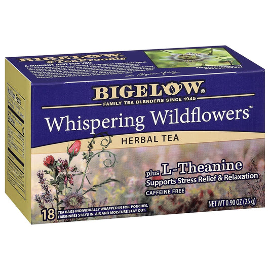 Bigelow Whispering Wildflowers Herbal Tea Plus L-Theanine (6-Pack)