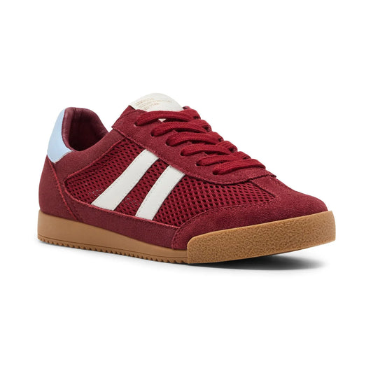 Steve Madden Women's Retro-Inspired Suede Sneaker - Burgundy