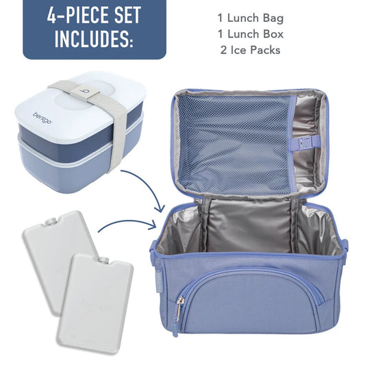 Bentgo® Deluxe 4-Piece Lunch Set in Slate