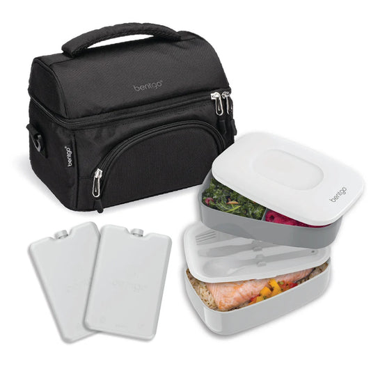 Bentgo® Deluxe 4-Piece Lunch Set in Carbon Black